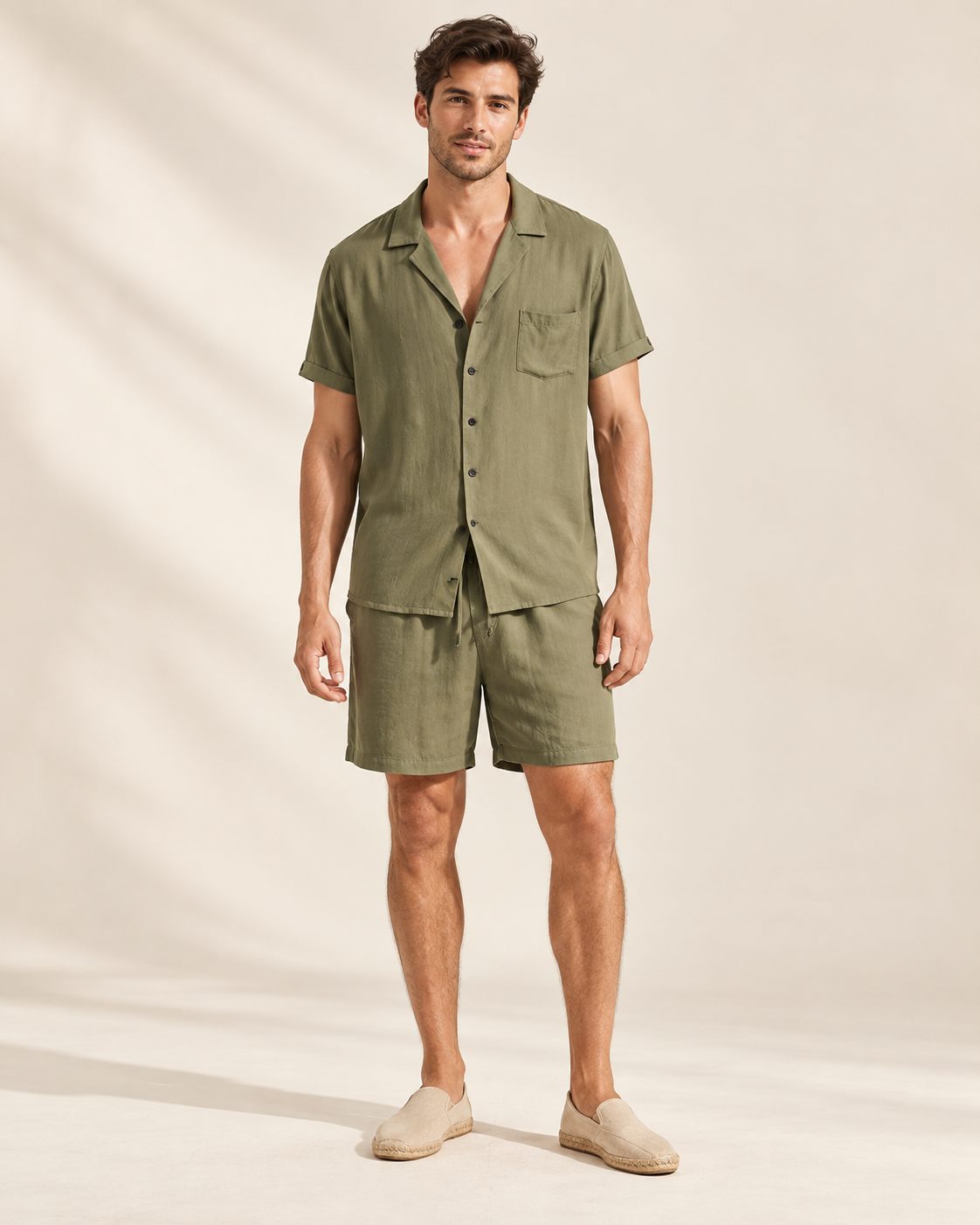 Alvero V-Neck Short-Sleeve Set