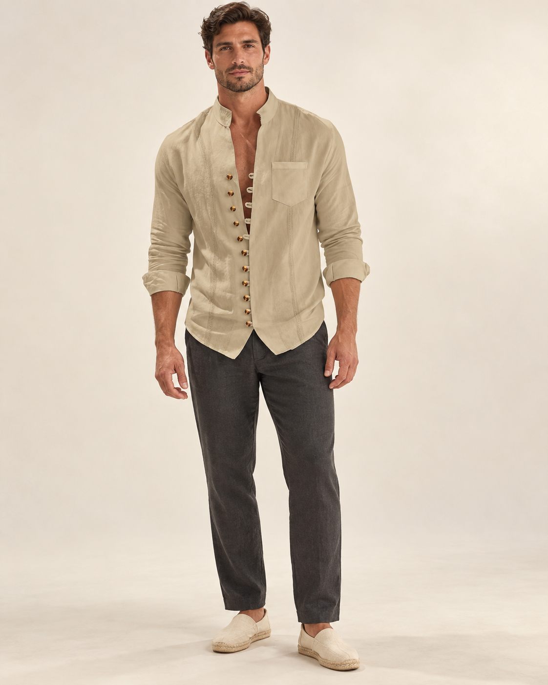 Aureon Stand-Collar Shirt