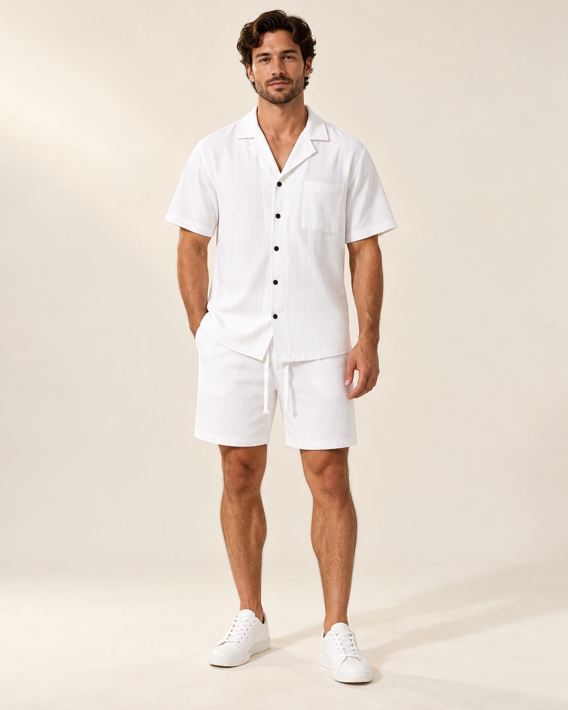 Corian V-Neck Short-Sleeve Set