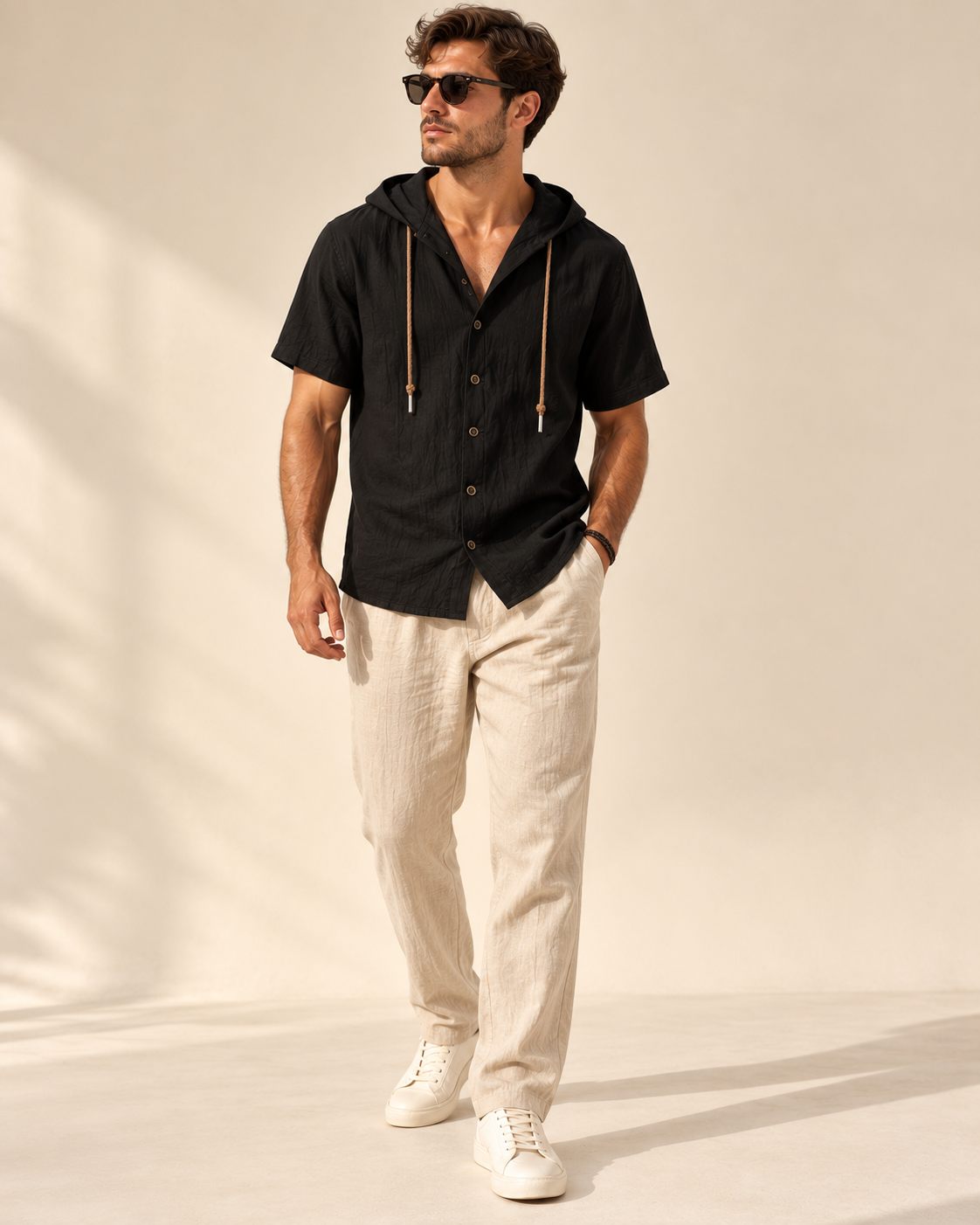 Veyron Hooded Short-Sleeve Shirt