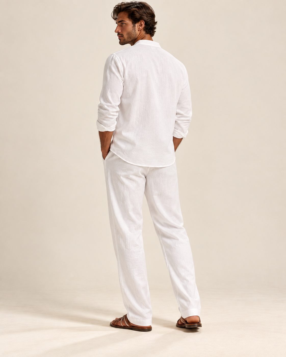 Elvian Lace-Up V-Neck Set