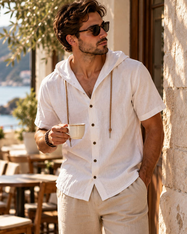 Veyron Hooded Short-Sleeve Shirt